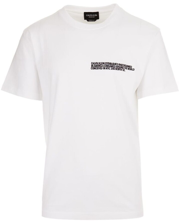 Calvin Klein White Men's T-shirts | ShopStyle
