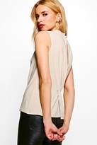 Thumbnail for your product : boohoo Adele Slinky Open Back Top
