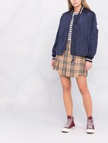 Thumbnail for your product : P.A.R.O.S.H. Stripe-Trim Zip-Front Bomber Jacket