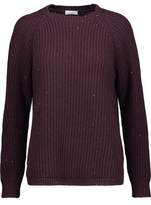 Thumbnail for your product : Brunello Cucinelli Sequin-Embellished Ribbed Wool-Blend Sweater