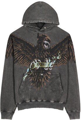 Represent Terrier Eagle Printed Cotton Sweatshirt
