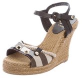 Thumbnail for your product : Burberry Platform Espadrille Wedges