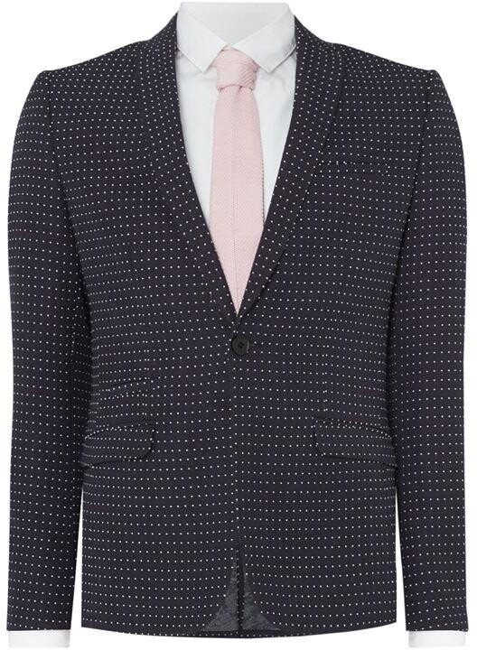 Label Lab Doc Skinny Fit Polka Dot Blazer ShopStyle