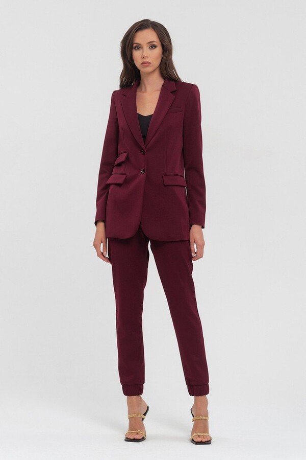 burgundy wool blazer