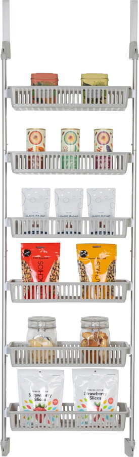 Bed Bath & Beyond Smart Design 6-Tier Over the Door Pantry Organizer Cool Grey