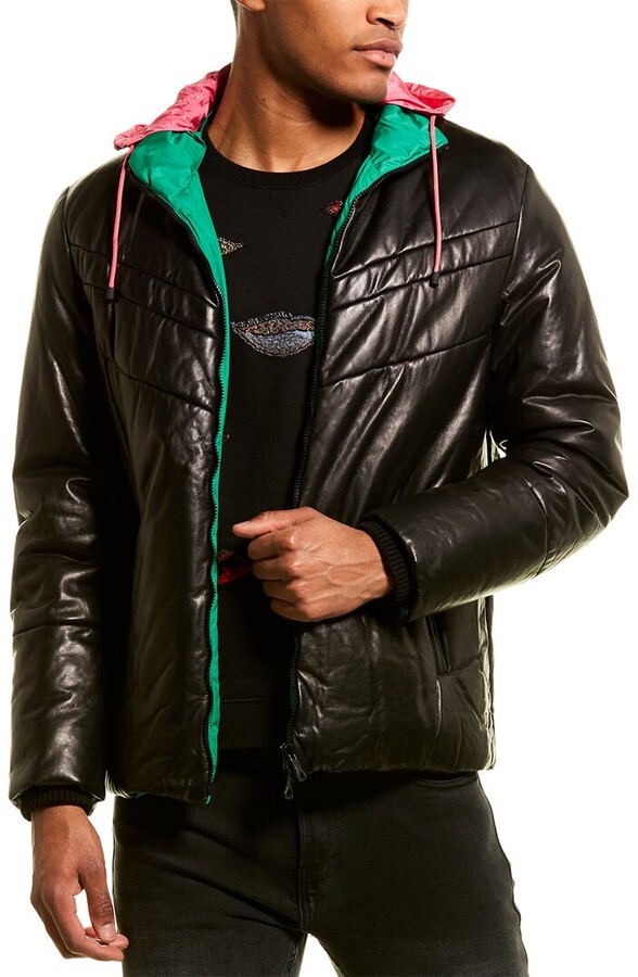 Mens Stand Collar Leather Jacket | Shop the world's largest 