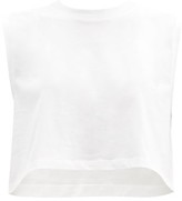 Thumbnail for your product : x karla The Sleeveless Crop Cotton-jersey Top - White