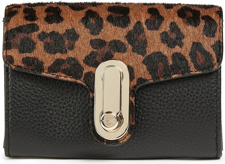 Ted Baker Naomils Leopard Detail Twist Lock Wallet - ShopStyle