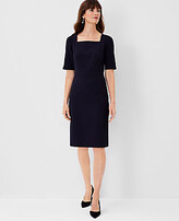 Thumbnail for your product : Ann Taylor The Square Neck Sheath Dress in Seasonless Stretch