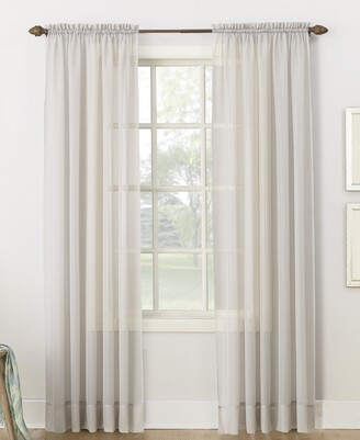 No. 918 Sheer Voile Rod Pocket Top Curtain Panel, 59" x 95"