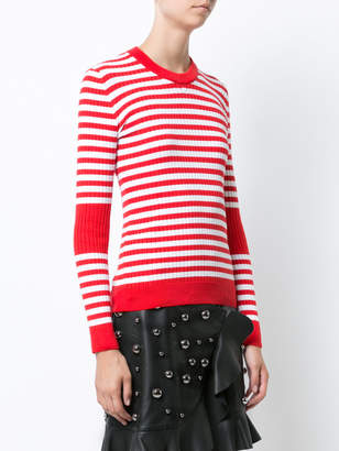 Courreges striped knitted top
