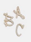 BaubleBar Demi-Fine Solid Gold & Diamond Initial Earring - Gold