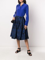 Thumbnail for your product : Comme des Garcons Pleated Floral Embroidered Skirt