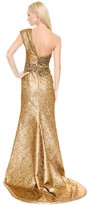 Thumbnail for your product : Marchesa Brocade One Shoulder Gown
