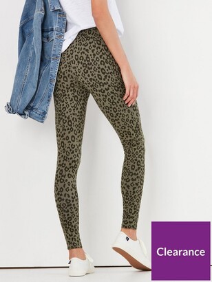 Joules Ebba Leopard Print Leggings - Olive Green - ShopStyle