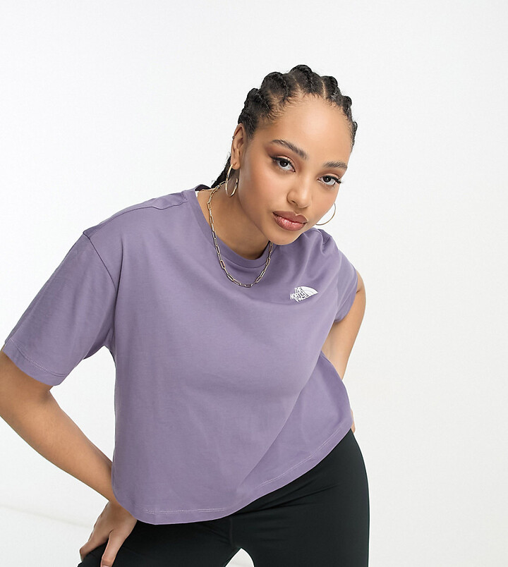 The North Face Plus Simple Dome cropped t-shirt in purple ShopStyle