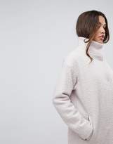 Thumbnail for your product : ASOS Design Oversized Coat with Funnel Neck