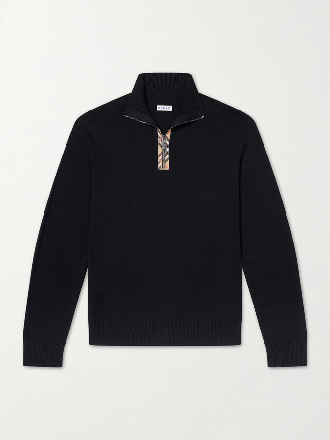Burberry Wool Half-Zip Sweater