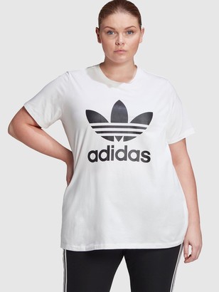 adidas Trefoil T-shirt - Plus Size - White