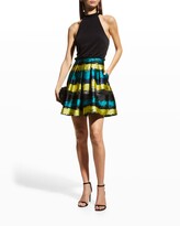 Thumbnail for your product : Aidan by Aidan Mattox Jacquard-Skirt Halter Dress