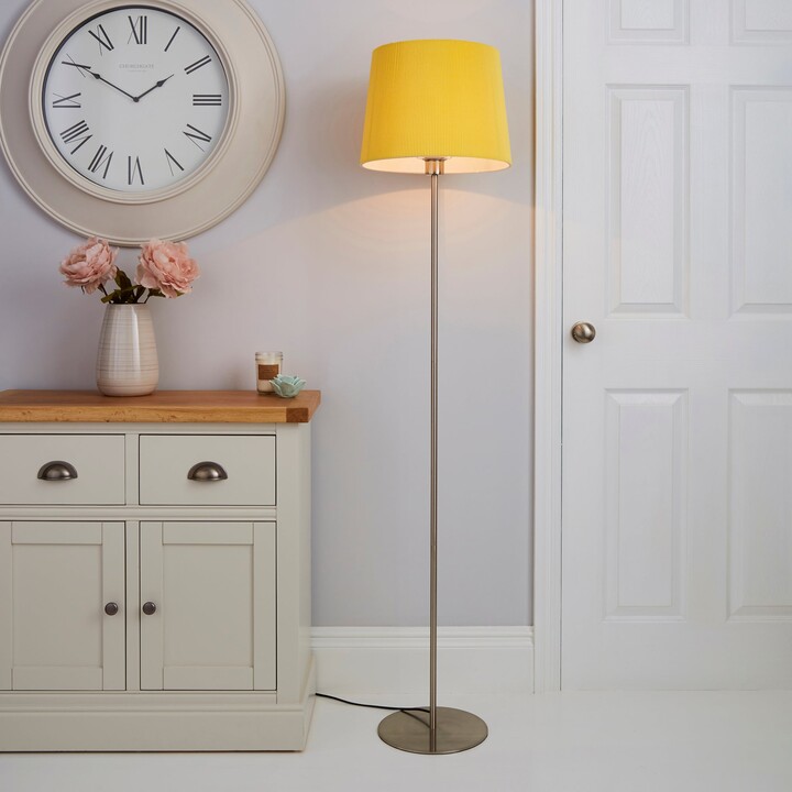 Dunelm Tula Micro Pleat Ochre Shade Floor Lamp Ochre ShopStyle