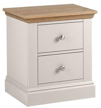 Corndell Debenhams - Oak And Grey 'Oxford' Bedside Cabinet With 2 Drawers