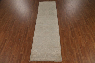 Bungalow Rose Ferde One-of-a-Kind 9' 8'' X 2' 10'' New Age Runner Wool Area Rug Greys & Charcoal
