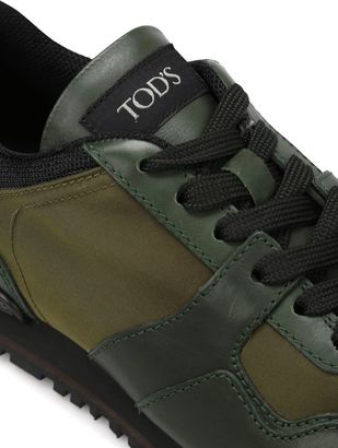 Tod's Leather And Technical Fabric Shoes