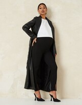Thumbnail for your product : Missguided Maternity ribbed legging with split front in black