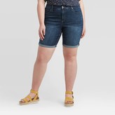 Women’s Plus Size Mid-Rise Bermuda Jean Shorts – Universal Thread™