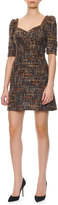 Thumbnail for your product : Dolce & Gabbana 1/2-Sleeve Portrait-Neck Dress