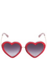 Thumbnail for your product : Markus Lupfer Glittered Acetate Heart Sunglasses