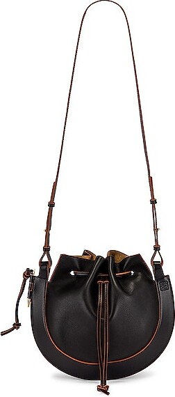 Loewe Black Women's Horseshoe Bag Leather Shoulder Satchel