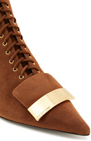 Thumbnail for your product : Sergio Rossi Embellished Lace-up Suede Ankle Boots