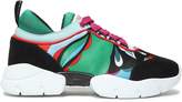 Thumbnail for your product : Emilio Pucci Printed Neoprene, Suede And Patent-leather Sneakers
