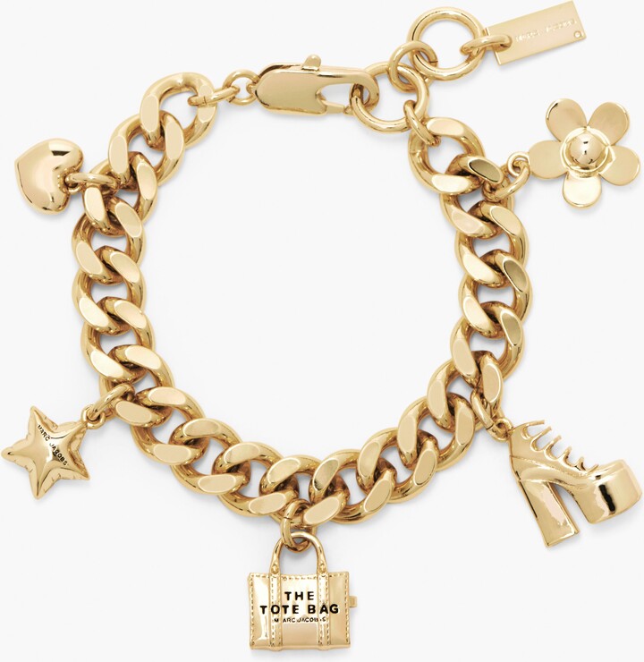 Marc Jacobs The Mini Icon Charm Bracelet - Light Antique Silver