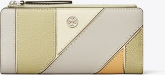 ★Tory Burch★Robinson Color-Block Patchwork Zip Slim Wallet Tory Burch Robinson Colorblock Patchwork Zip Slim Wallet