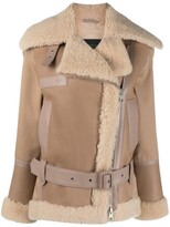 Thumbnail for your product : Mr & Mrs Italy Elizabeth Sulcers Shearling And Leather Biker Jacket For Woman