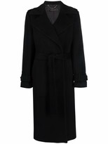 Thumbnail for your product : FEDERICA TOSI Belted Wool-Blend Double-Breasted Coat