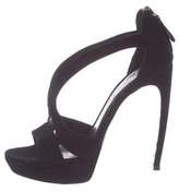 Thumbnail for your product : Alexander McQueen Suede Platform Sandals Black Suede Platform Sandals