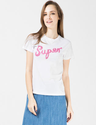Lazy Oaf White Super Fitted T-Shirt
