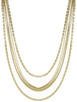 Thumbnail for your product : Ettika Supreme Mixed Chain Gold Layered Necklace
