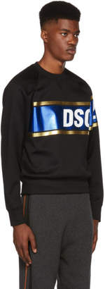 DSQUARED2 Black Shiny Logo Sweatshirt