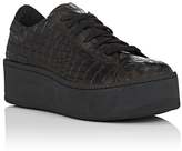Thumbnail for your product : Barneys New York WOMEN'S CROCODILE-STAMPED LEATHER PLATFORM SNEAKERS