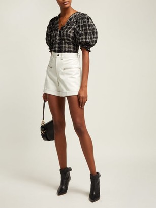 Isabel Marant Cedar Leather Shorts - White