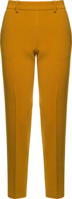 Alberto Biani Women's Mustard Colored Tailored Trousers
