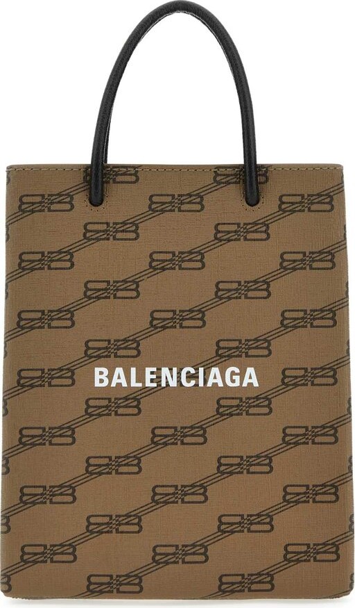 Shop Balenciaga Neo Cagole City Handbag BB Monogram Denim
