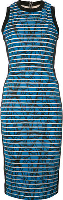 Nicole Miller striped fitted dress