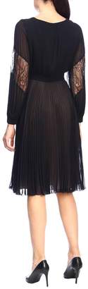 Moschino Boutique Dress Boutique Dress In Pleated Fabric And Lace