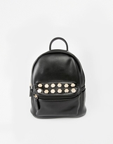Thumbnail for your product : ASOS Mini Studded Backpack - Black